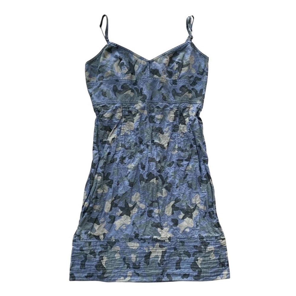Charles Nolan NY Camo Print Sleeveless Mini Dress Blue Black Size 10